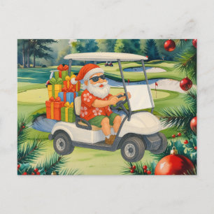 Golf Santa Claus ist golfend Weihnachten im Juli