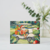 Golf Santa Claus ist golfend Weihnachten im Juli (Stehend Vorderseite)