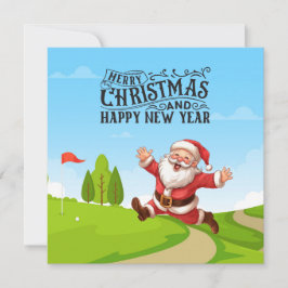 Golf Santa Claus mit Schnee Frohe Weihnachten