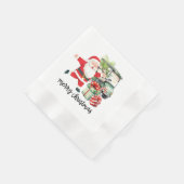 Golf Santa Claus und Golf Cart Weihnachten Serviette (Ecke)
