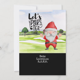 Golf Santa Claus Weihnachts-Feier rett Datum Einladung