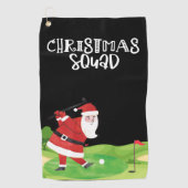 Golf Santa Claus Weihnachts-Squad gegangen Golf Golfhandtuch (Vorderseite)
