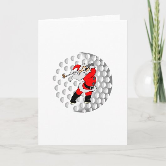 Golf Santa Feiertagskarte (Vorderseite)