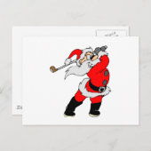 Golf Santa Feiertagspostkarte (Vorne/Hinten)