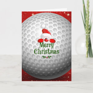 Golf-Santa, 'Frohe Weihnachten' Grüße Karte