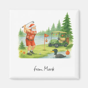 Golf Santa Golfen in Minnesota Weihnachtsthema Magnet