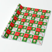 Golf Santa Golfer Geschenkpapier (Ungerollt)
