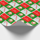 Golf Santa Golfer Geschenkpapier (Ecke)