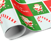 Golf Santa Golfer Geschenkpapier (Rolleneckpunkt)