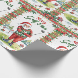 Golf Santa in Ugly Sweater Golfing Merry Golfmas Geschenkpapier