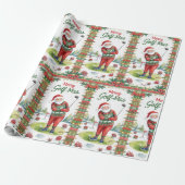 Golf Santa in Ugly Sweater Golfing Merry Golfmas Geschenkpapier (Ungerollt)