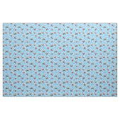 Golf Santa on Light Blue Stoff (Yard (91,4 cm))