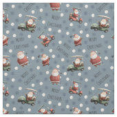 Golf Santa on Light Slate Gray Stoff (Muster)