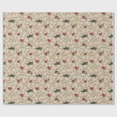 Golf Santa on Light Tan Geschenkpapier (Flach)