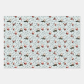 Golf Santa on Pale Green Geschenkpapier Set (Vorderseite 2)