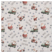 Golf Santa on Pale Pink Stoff (Muster)