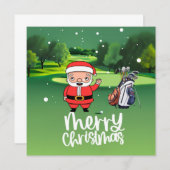 Golf Santa spielt am Weihnachtsfeiertag Golf (Vorne/Hinten)