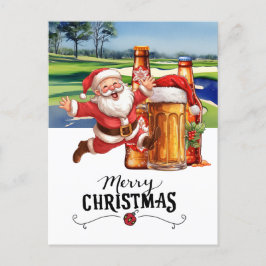 Golf Santa und Bier für Weihnachten Funny