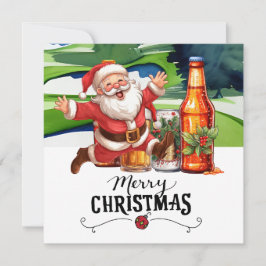 Golf Santa und Bier für Weihnachten Funny Golfer