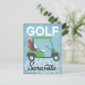 Golf Sarasota Florida - Retro Vintage Reisen Postkarte (Stehend Vorderseite)