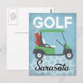 Golf Sarasota Florida - Retro Vintage Reisen Postkarte (Vorne/Hinten)