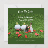 Golf Save the Date Bräutigam Golf Liebe Ankündigung (Vorderseite)