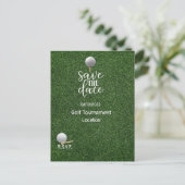 Golf Save the Date für Golf Turnier Golfer Postkarte (Stehend Vorderseite)