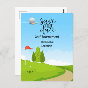 Golf Save the Date für Golf Turnier Golfer Postkarte
