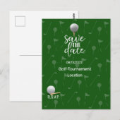 Golf Save the Date für Golf Turnier Golfer Postkarte (Vorne/Hinten)