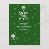 Golf Save the Date für Golf Turnier Golfer Postkarte (Vorderseite)