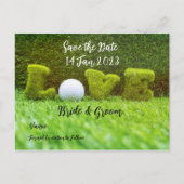 Golf Save the Date für Golfer mit Liebe Einladungspostkarte (Vorderseite)