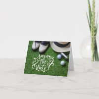 Golf Save the Date für Golfer Party mit Golfball