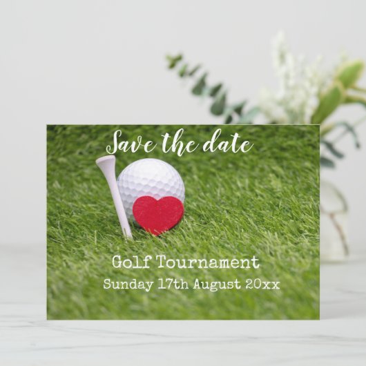 Golf Save the Date für Golfturnier (Stehend Vorderseite)