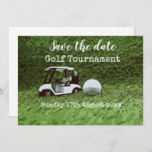 Golf Save the Date für Golfturniere mit Karren (Vorne/Hinten)