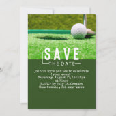 Golf-Save the Date-Golf-Putting-Loch in einem Einladung (Vorderseite)