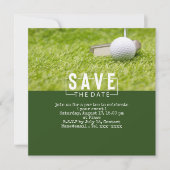 Golf-Save the Date-Golf-Putting-Loch in einem Einladung (Vorderseite)