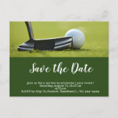 Golf-Save the Date-Golf-Putting-Loch in einem Postkarte (Vorderseite)