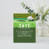 Golf-Save the Date-Golf-Putting-Loch in einem Postkarte (Stehend Vorderseite)