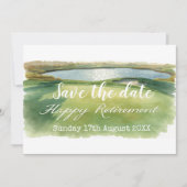 Golf Save the Date Golf-Ruhestand Party auf grün (Vorderseite)