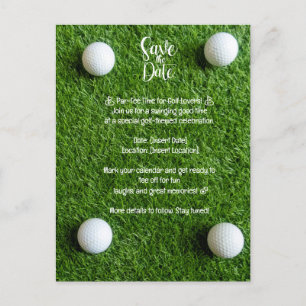 Golf Save the Date: Golf-Themenwelt Party Einladun Postkarte