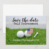 Golf Save the Date Golf Turnier mit U.S.A.Flag (Vorne/Hinten)