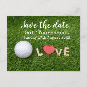 Golf Save the Date Golf Turnier PAR für Paare Ankündigungspostkarte