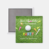 Golf Save the Date Golf Turnier Party Magnet (Vorderseite/Rückseite)