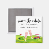Golf Save the Date Golf Turniergolfer Hochzeit Magnet (Vorderseite/Rückseite)
