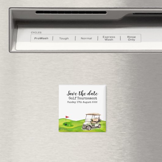 Golf Save the Date Golf Turniergolfer Magnet (In Situ (Geschirrspüler))