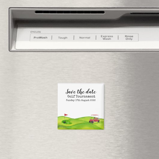 Golf Save the Date Golf Turniergolfer Magnet (In Situ (Geschirrspüler))