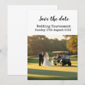 Golf Save the Date Golf Wedding Einladung (Vorne/Hinten)