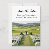 Golf Save the Date Golf Wedding Einladung (Vorderseite)