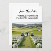 Golf Save the Date Golf Wedding Einladung (Vorne/Hinten)