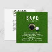 Golf Save the Date Golfball ins Loch (Vorne/Hinten)